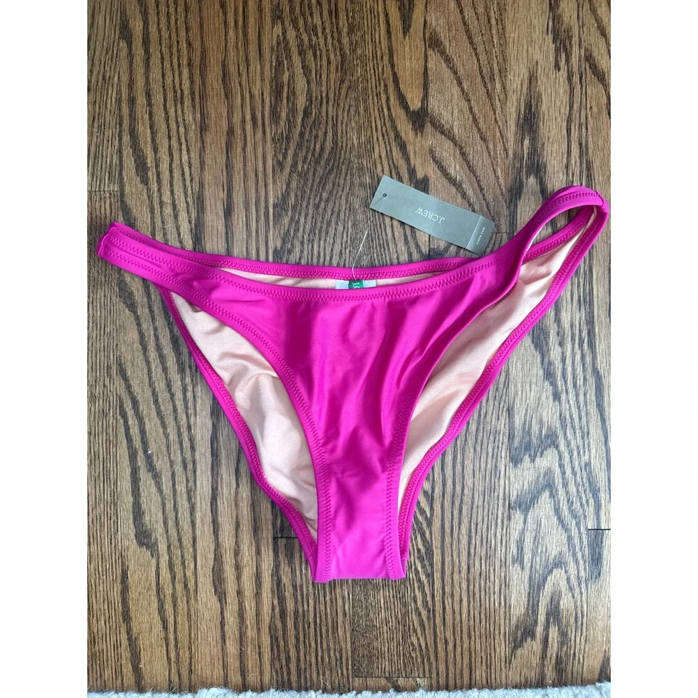 J.Crew Pink Bikini Bottom‎ High Cut Swim Separate Womens Medium NWT